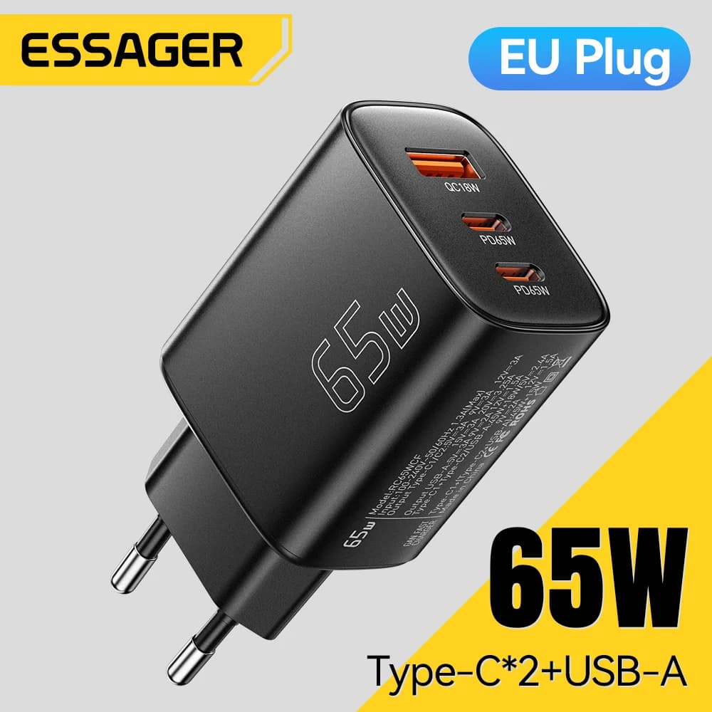 65W GaN USB-C-oplader met Quick Charge 4.0