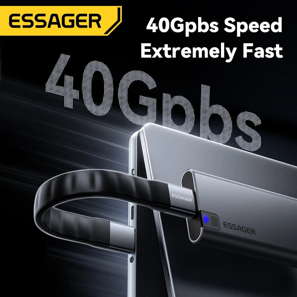 USB 4.0 Type-C kabel met 40Gbps data en 8K video