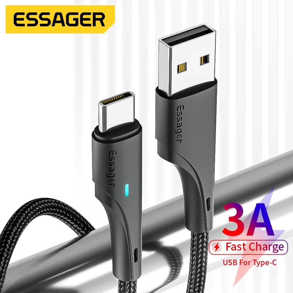 3A USB-A naar USB-C snellaadkabel