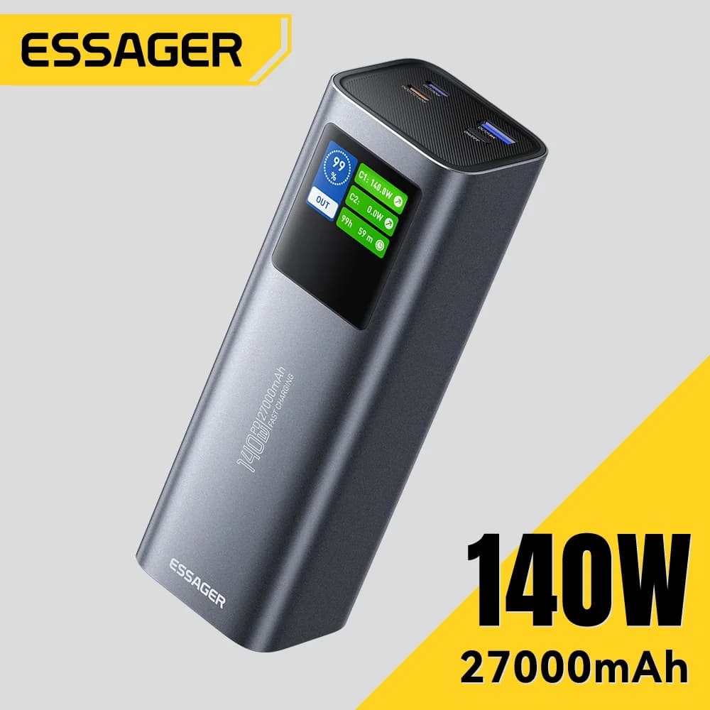 Powerbank 27000mAh, 140W PD 3.1 Snel opladen