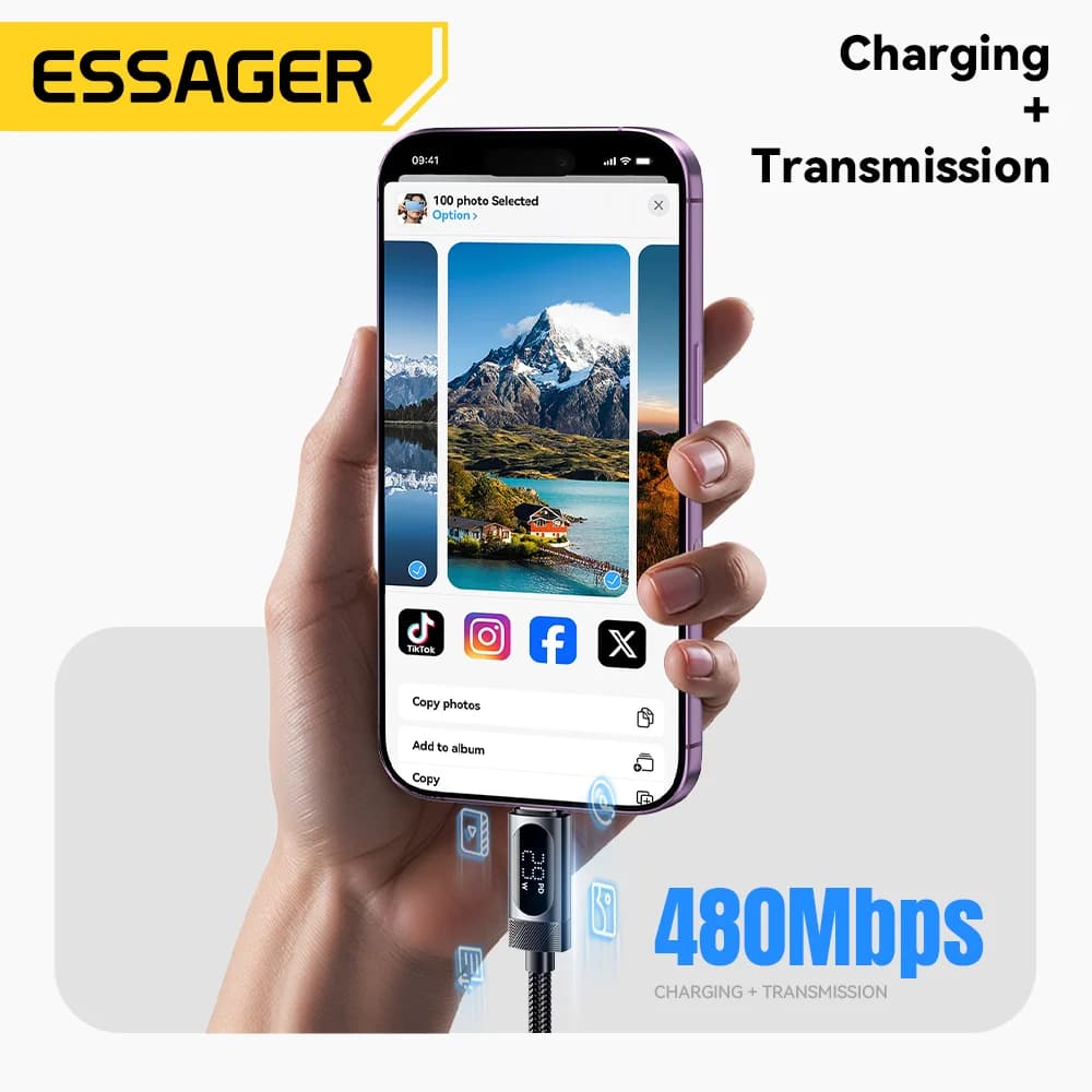 Digitale Display USB-C naar Lightning Kabel, 29W PD