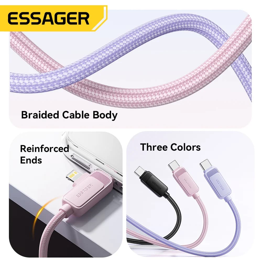2-in-1 60W USB-C naar Lightning Snellaadkabel