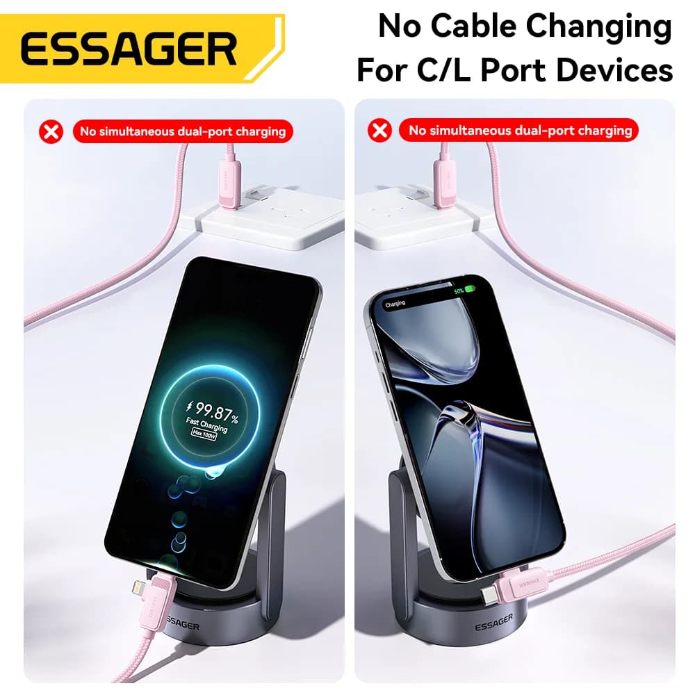 2-in-1 60W USB-C naar Lightning Snellaadkabel