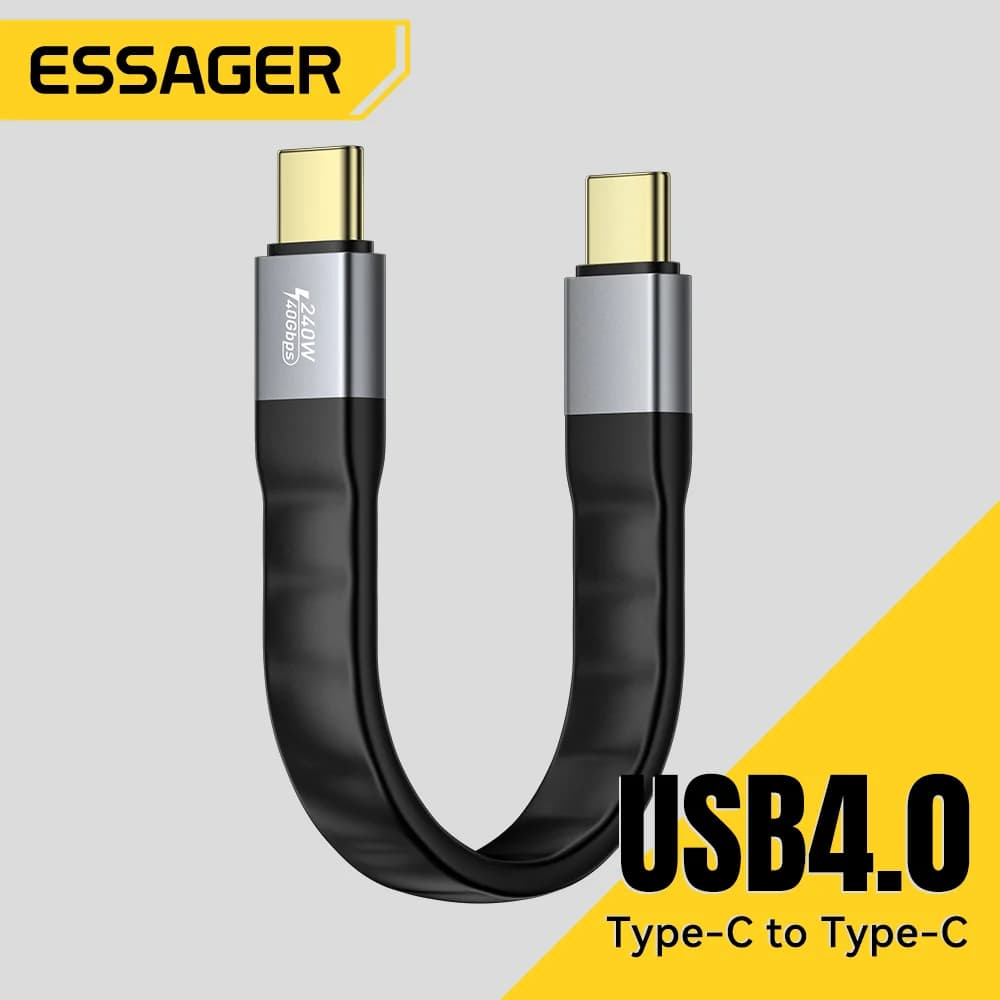 USB 4.0 Type-C kabel met 40Gbps data en 8K video