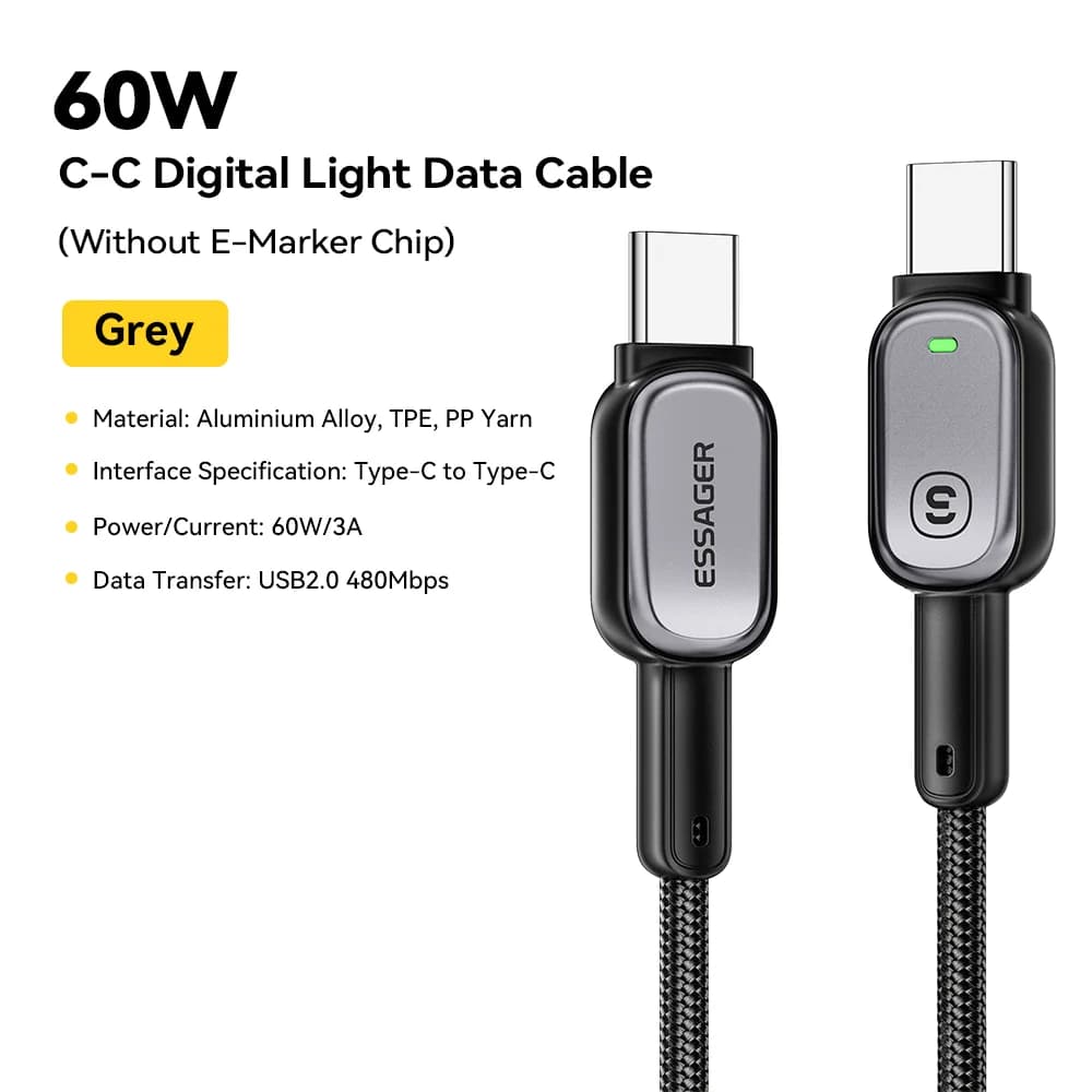 LED 100W USB-C naar USB-C kabel, 5A PD snel laden