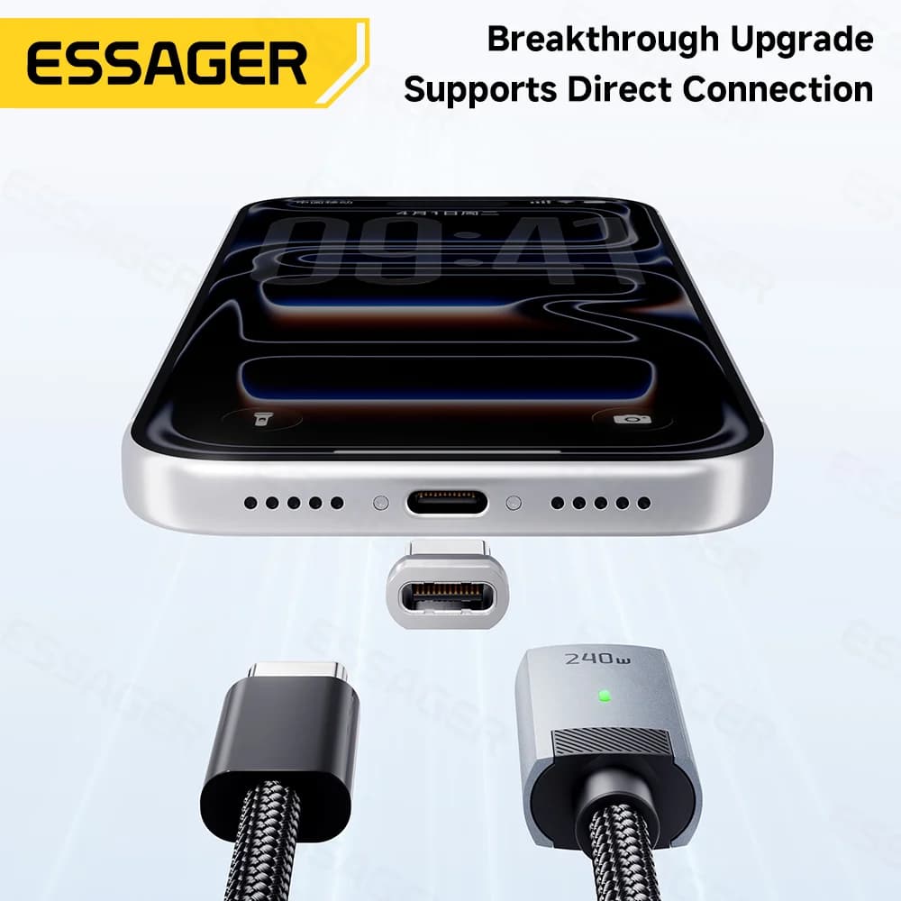 240W Magnetische USB-C naar USB-C Laadkabel