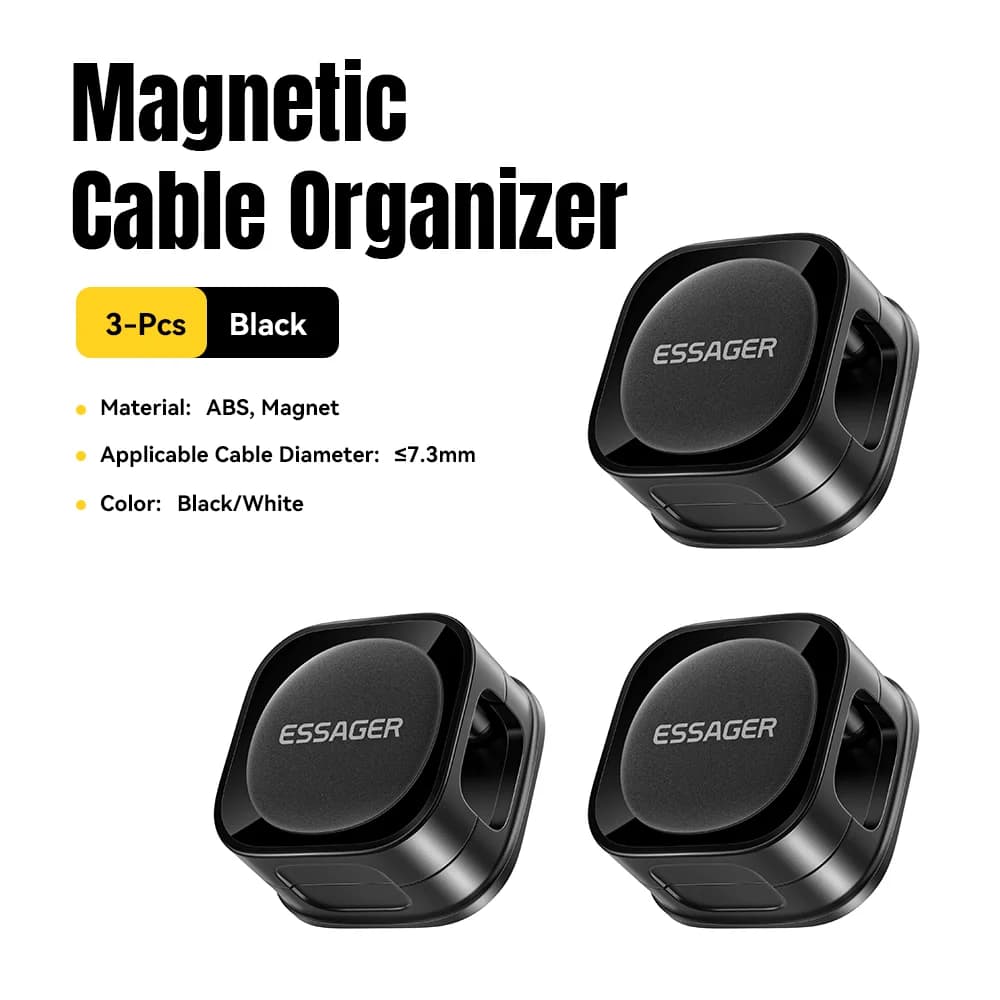 Magnetische verstelbare kabelclips voor bureau-organisatie