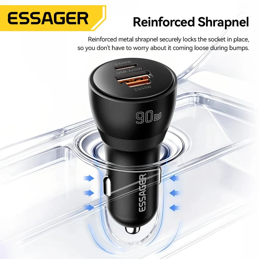 90W USB Type-C PD Snelle Autolader
