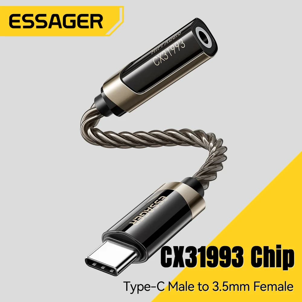 HiFi USB-C naar 3.5mm Hoofdtelefoon Audio Adapter