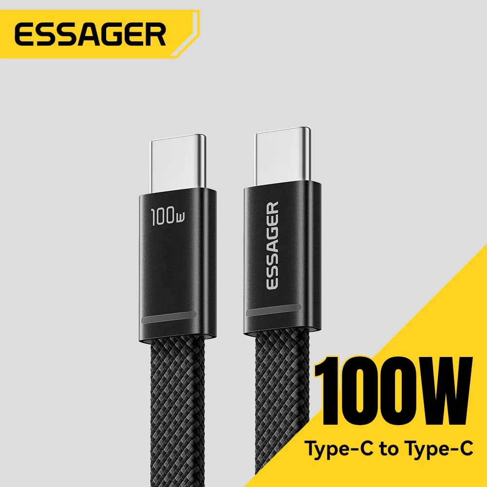 100W Slanke USB-C naar USB-C PD Snellaad Kabel
