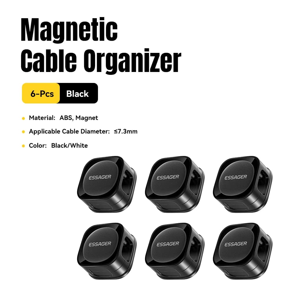 Magnetische verstelbare kabelclips voor bureau-organisatie