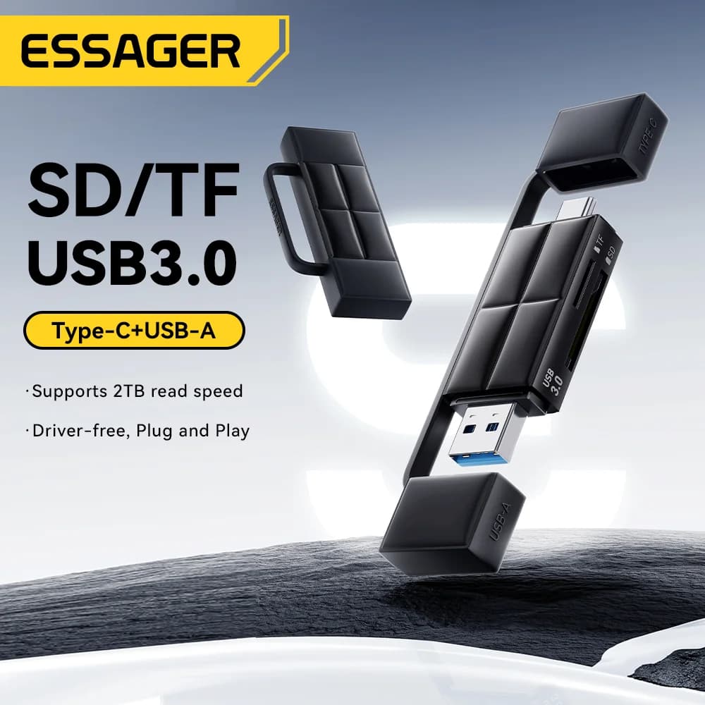USB 3.0 en Type-C SD/Micro SD Kaartlezer