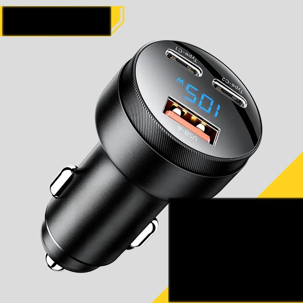 105W USB Autolader QC4.0 PD Snelladen