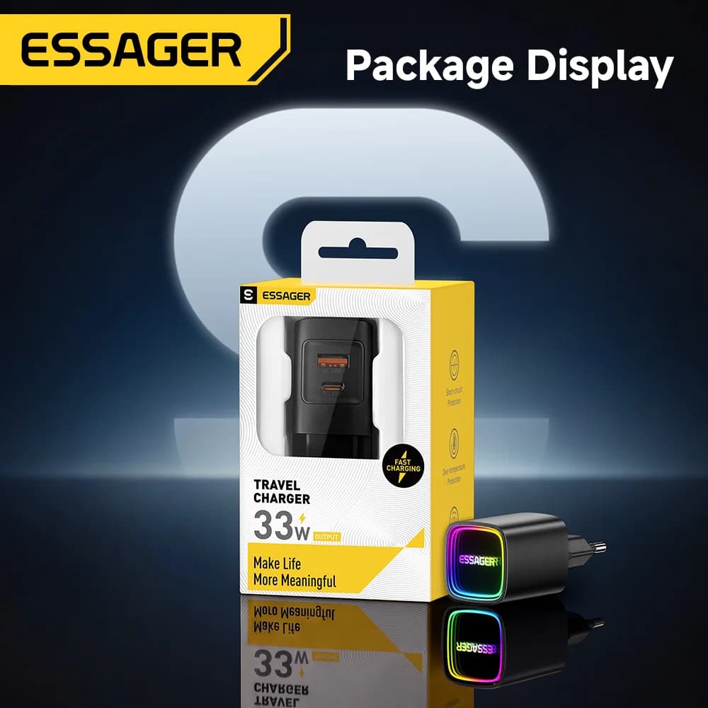 33W GaN USB-C PD Draagbare Oplader