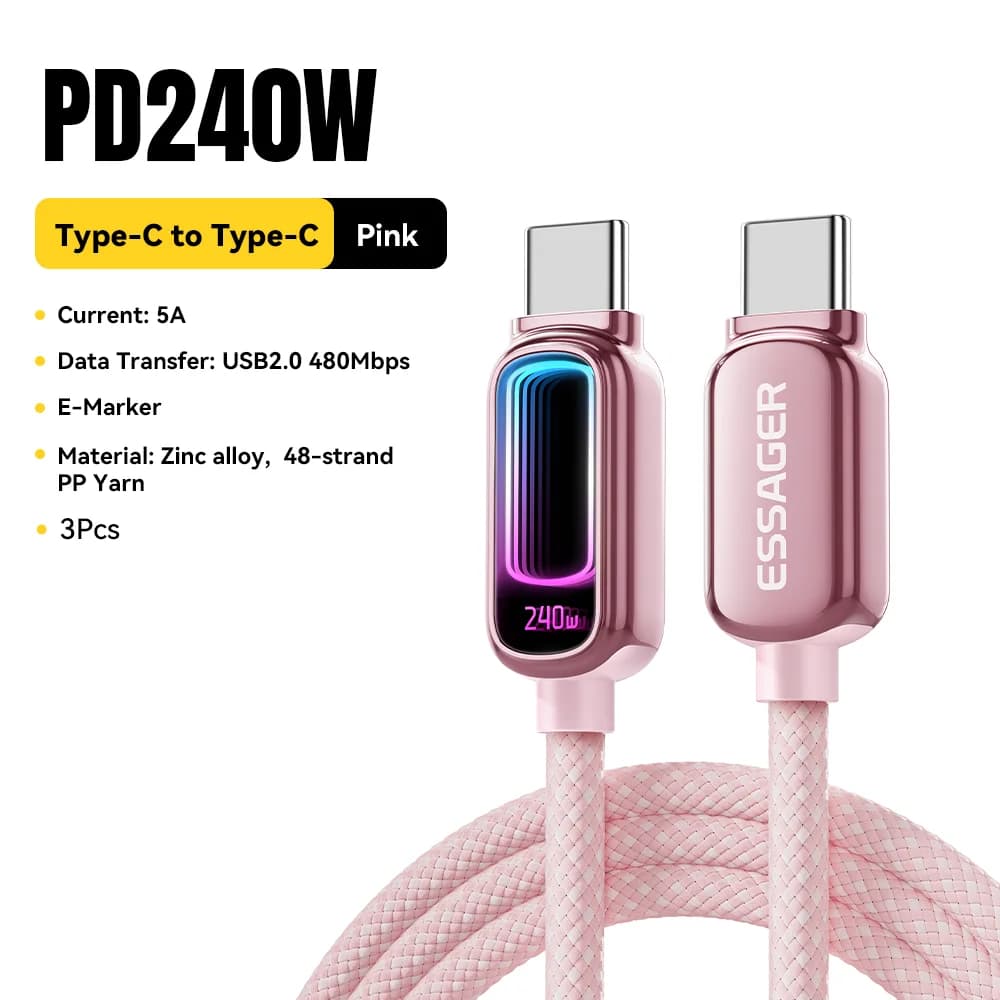 240W E-Marker USB-C naar USB-C PD 3.1 Kabel