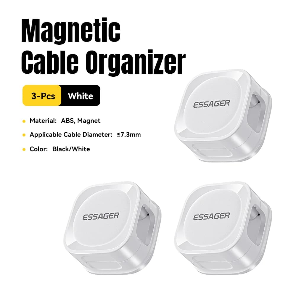 Magnetische verstelbare kabelclips voor bureau-organisatie
