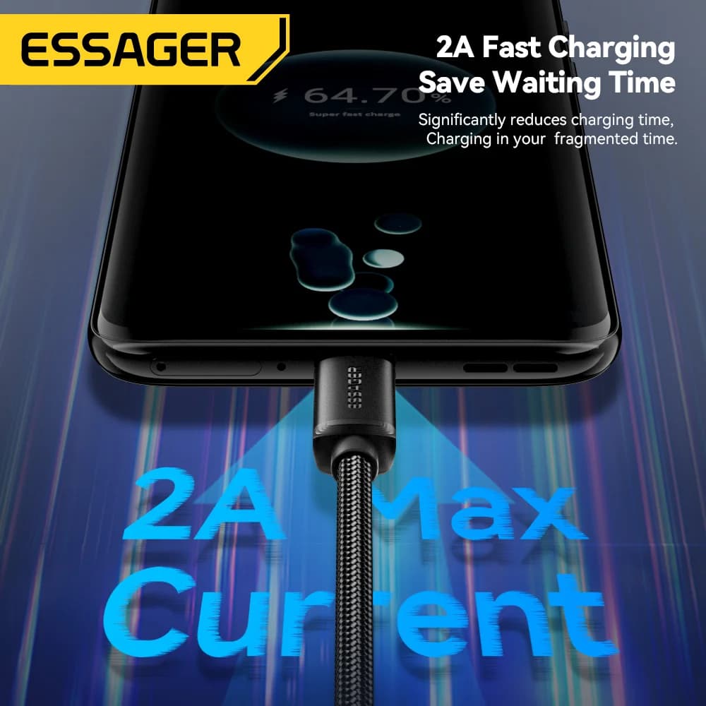 2-in-1 USB Type-C en Micro USB Sneloplaadkabel