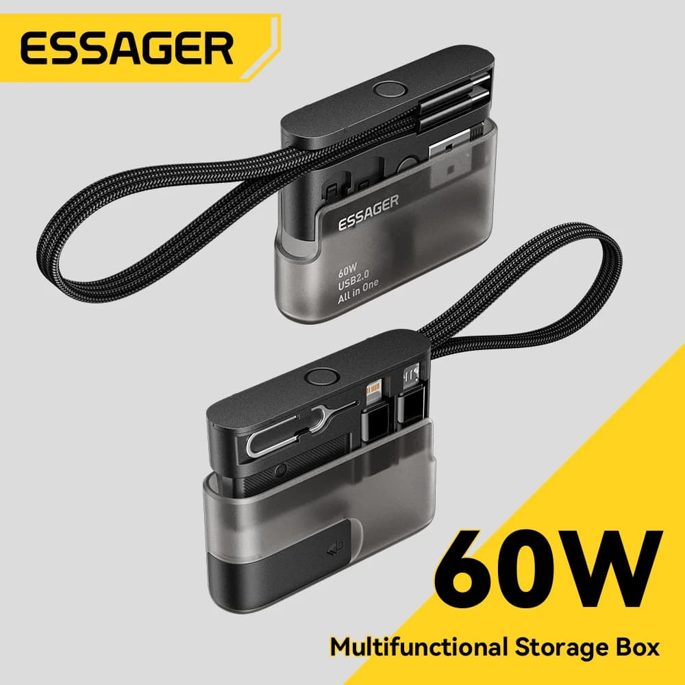 60W USB-C Datakabel Set met Reisetui