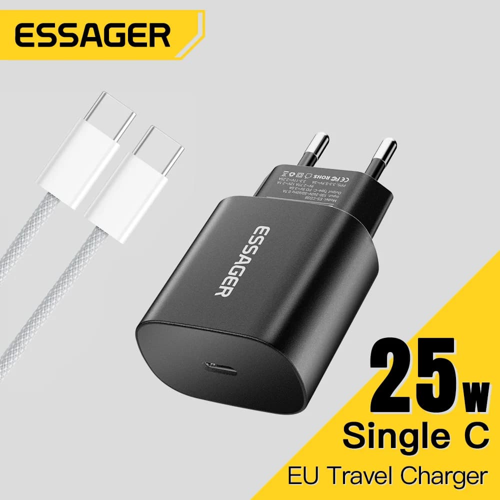 25W USB-C PD Snellader