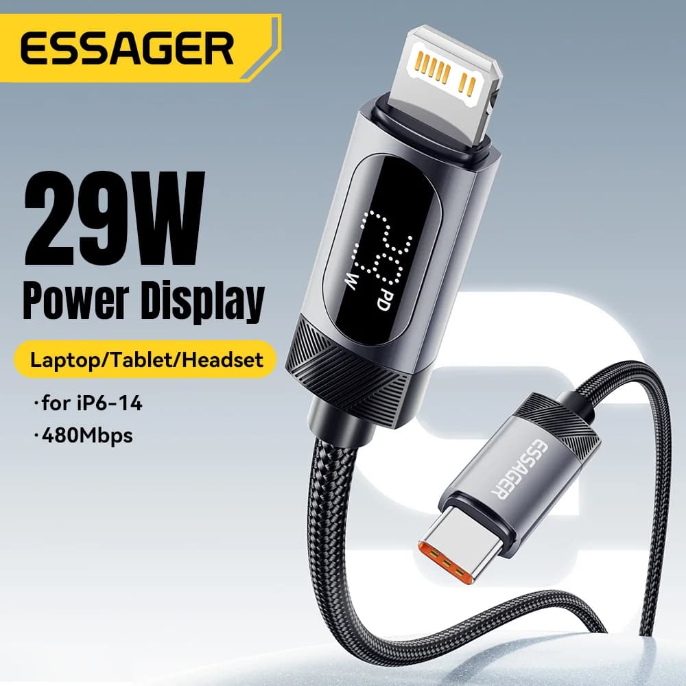 Digitale Display USB-C naar Lightning Kabel, 29W PD