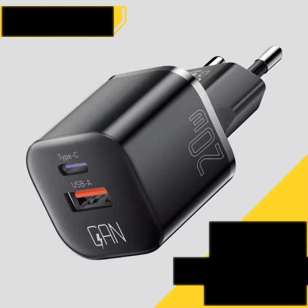 20W GaN USB-C PD Snelle Wandoplader