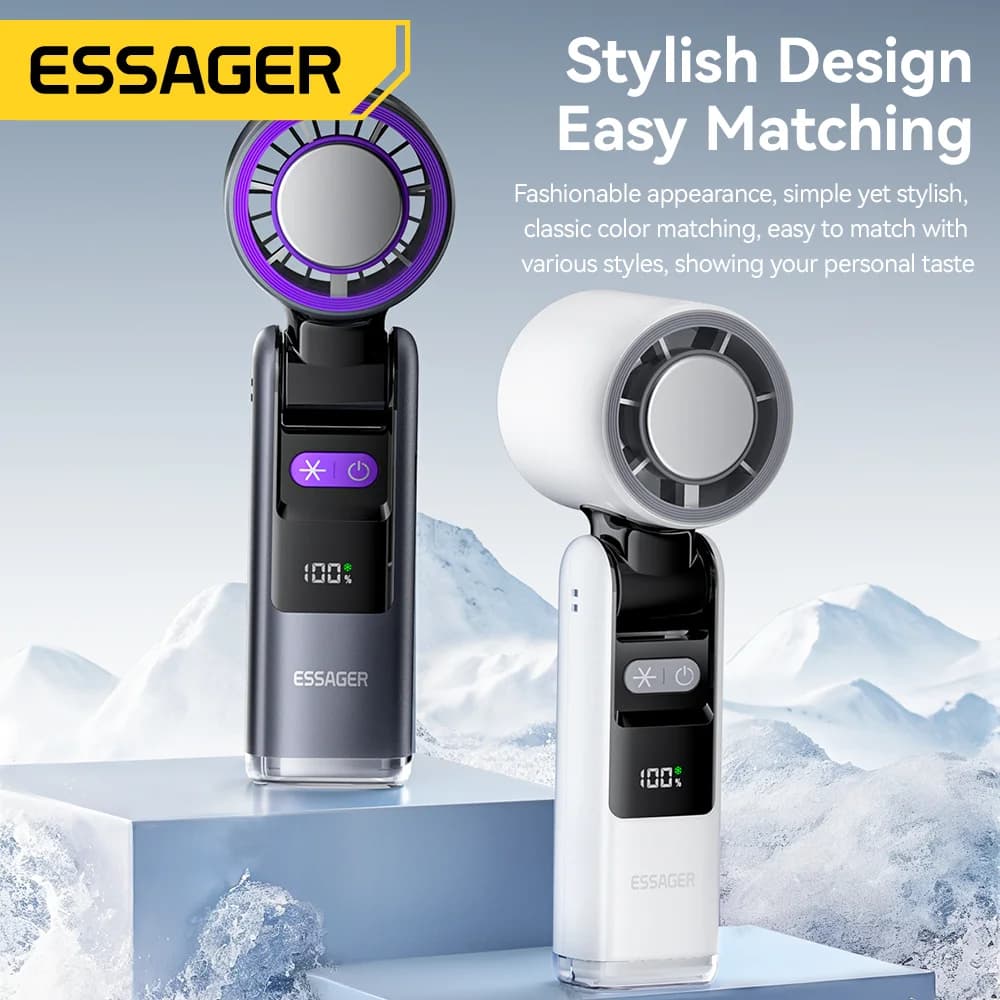 Draagbare handheld turboventilator met digitaal display