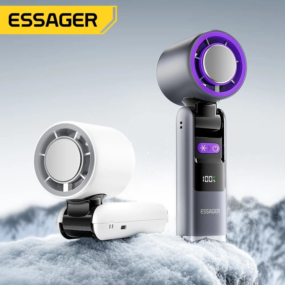Draagbare handheld turboventilator met digitaal display