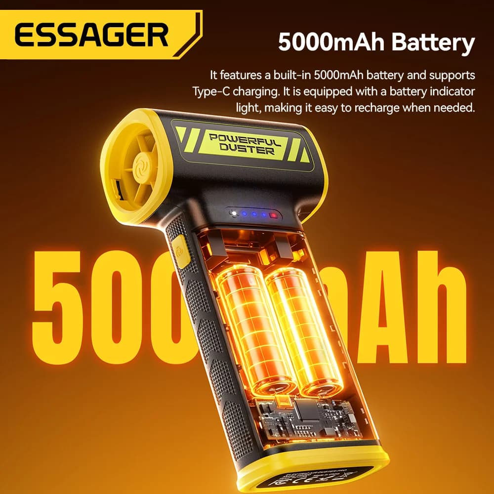 130W draagbare persluchtstofzuiger met batterij