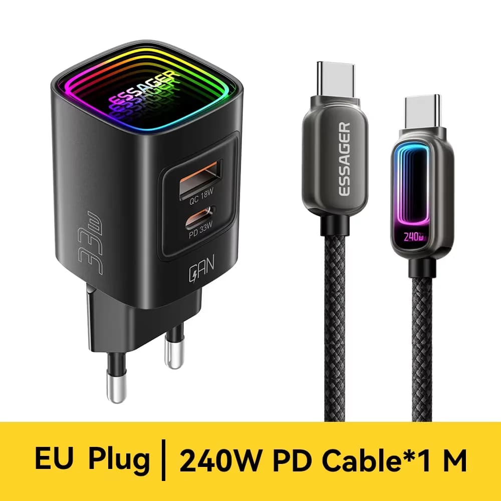 33W GaN USB-C PD Draagbare Oplader