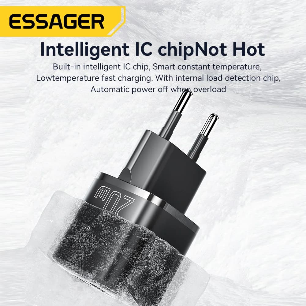 20W GaN USB-C PD Snellader