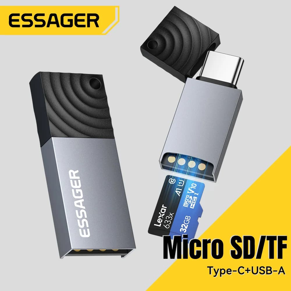 2-in-1 USB-C en USB 2.0 kaartlezer