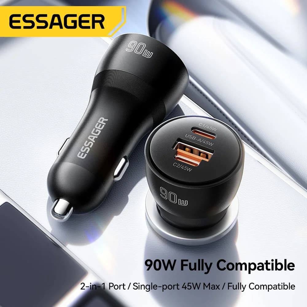 90W USB Type-C PD Snelle Autolader