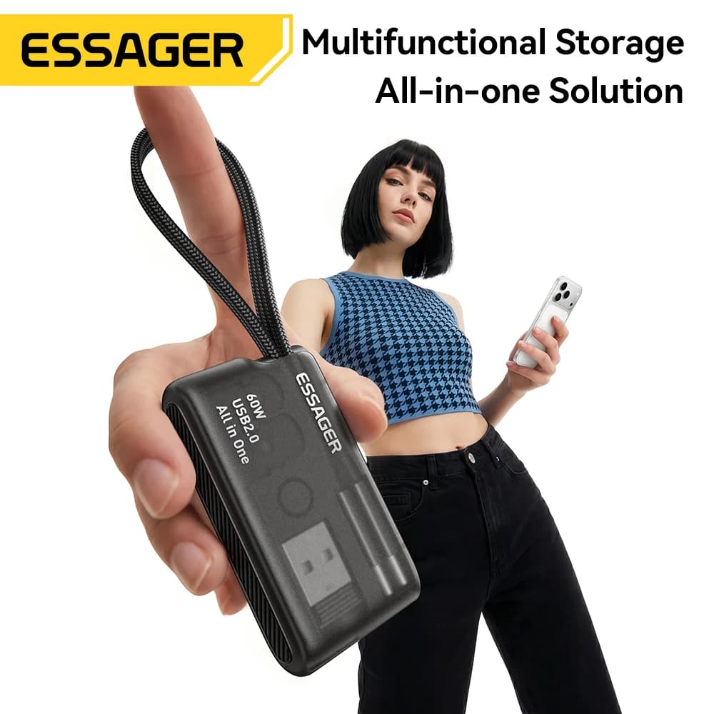 60W USB-C Datakabel Set met Reisetui