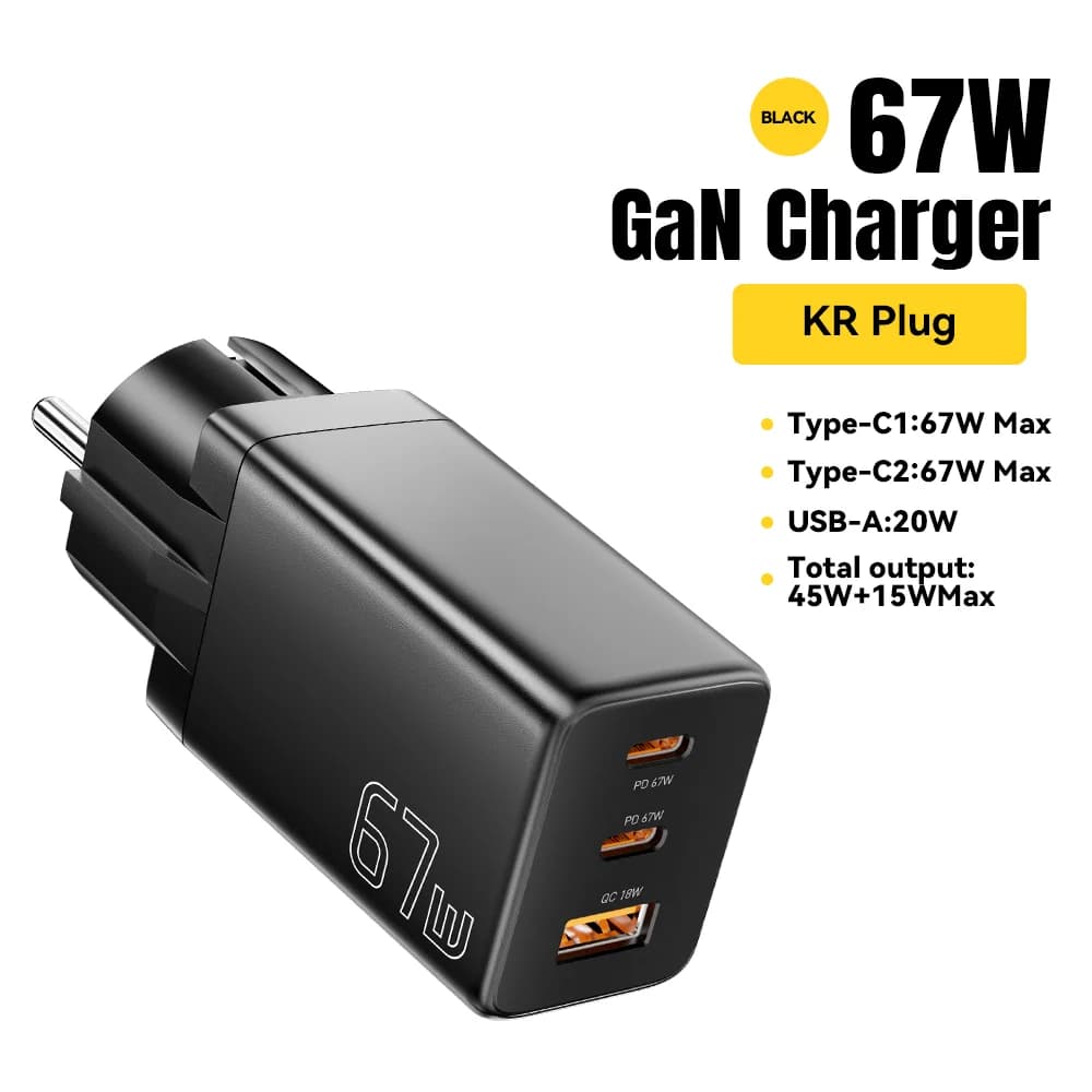 67W GaN USB Type-C snellader met PPS-ondersteuning